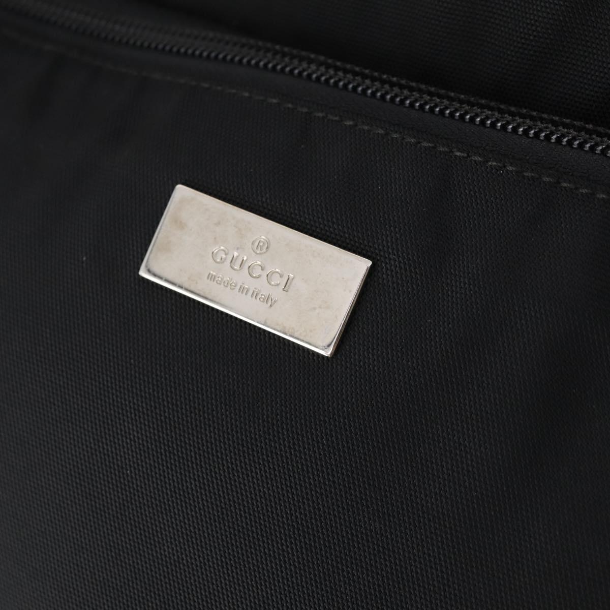 GUCCI Shoulder Bag Canvas Black Silver 019 0304 Auth bs35389