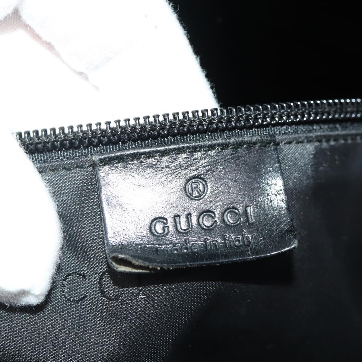 GUCCI Shoulder Bag Canvas Black Silver 019 0304 Auth bs35389