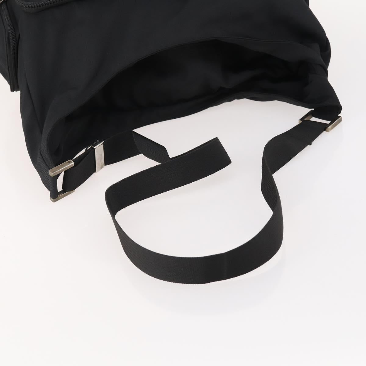 GUCCI Shoulder Bag Canvas Black Silver 019 0304 Auth bs35389
