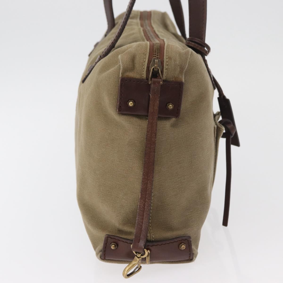 GUCCI Shoulder Bag Canvas Outlet Khaki Gold 109132 Auth bs35390