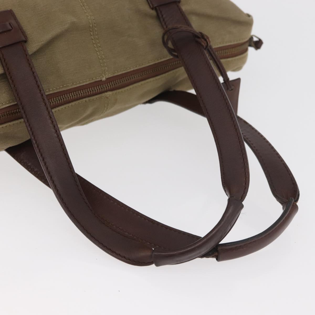 GUCCI Shoulder Bag Canvas Outlet Khaki Gold 109132 Auth bs35390