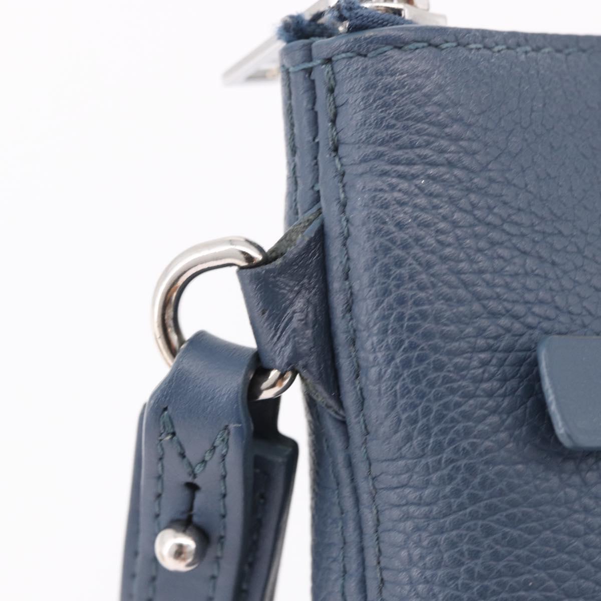 LOUIS VUITTON Takeoff Pouch Cowhide leather Blue Atlantic M82813 Auth bs35391A