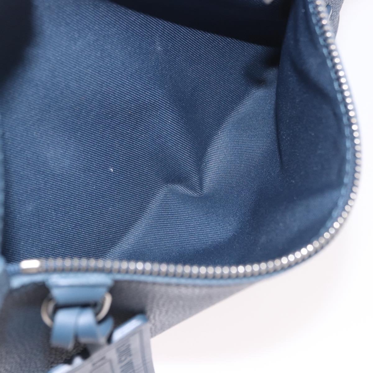 LOUIS VUITTON Takeoff Pouch Cowhide leather Blue Atlantic M82813 Auth bs35391A