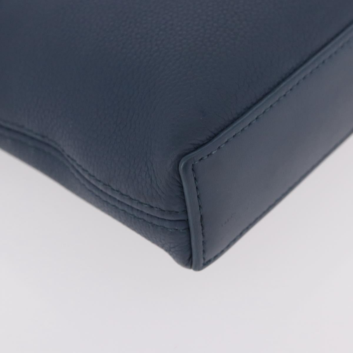 LOUIS VUITTON Takeoff Pouch Cowhide leather Blue Atlantic M82813 Auth bs35391A