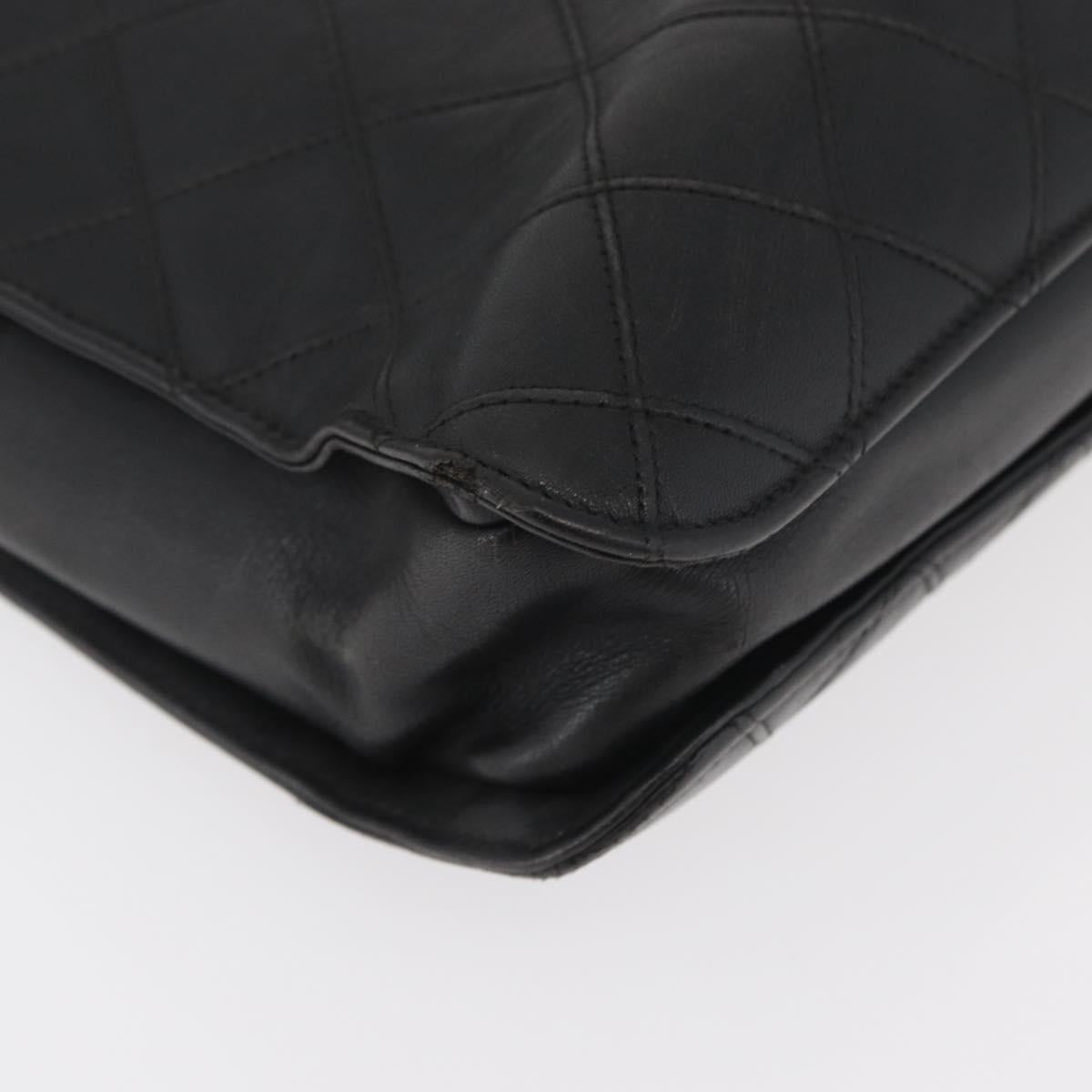 CHANEL Bicolore Business Bag Leather Black Gold CC Auth bs35400