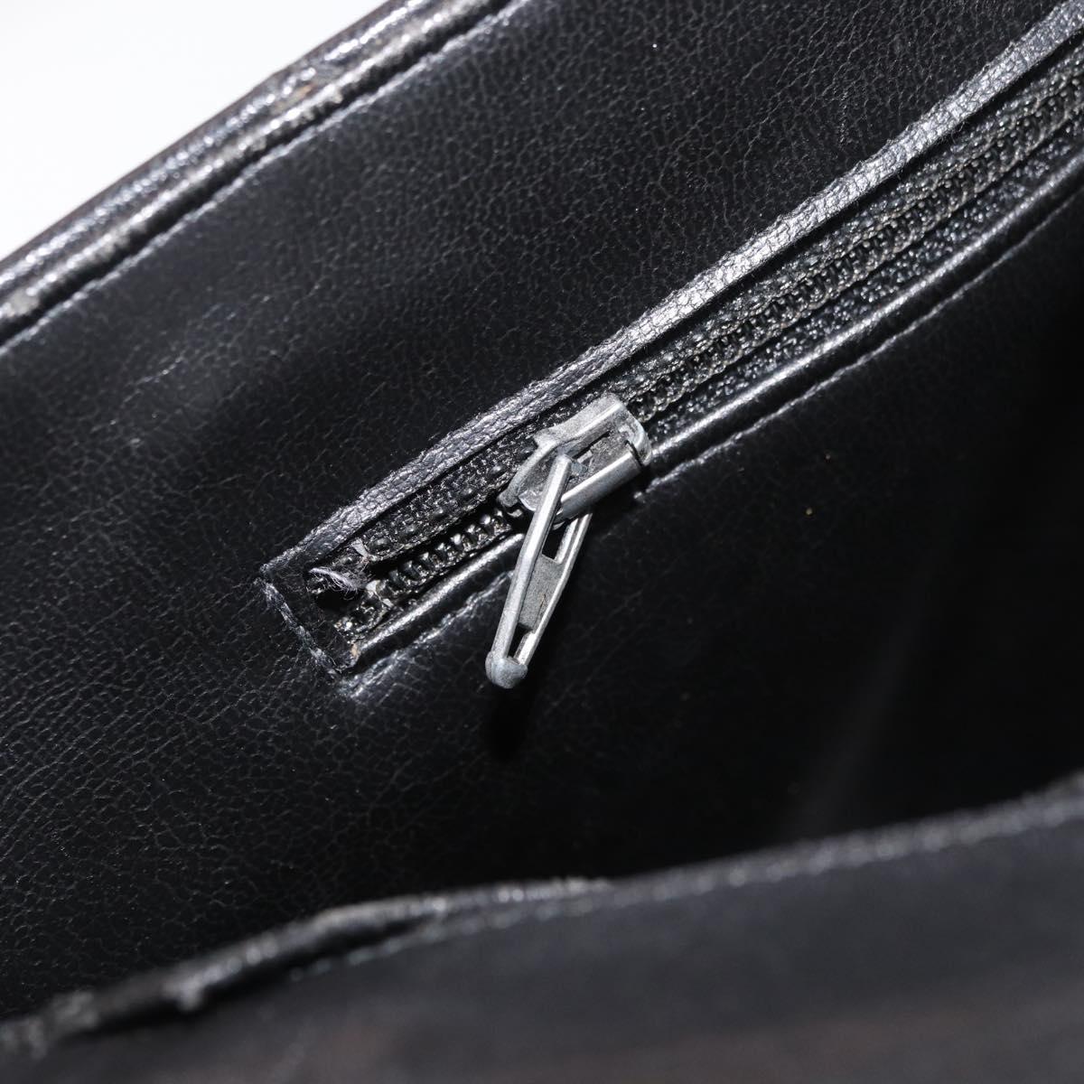 CHANEL Bicolore Business Bag Leather Black Gold CC Auth bs35400