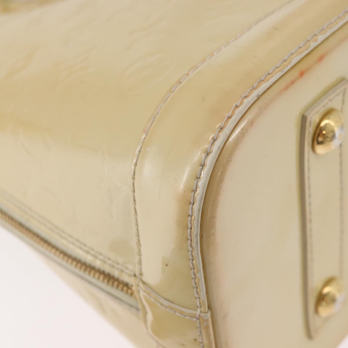 LOUIS VUITTON Monogram Vernis Alma PM Hand Bag Broncorail M91445 LV Auth bs35404