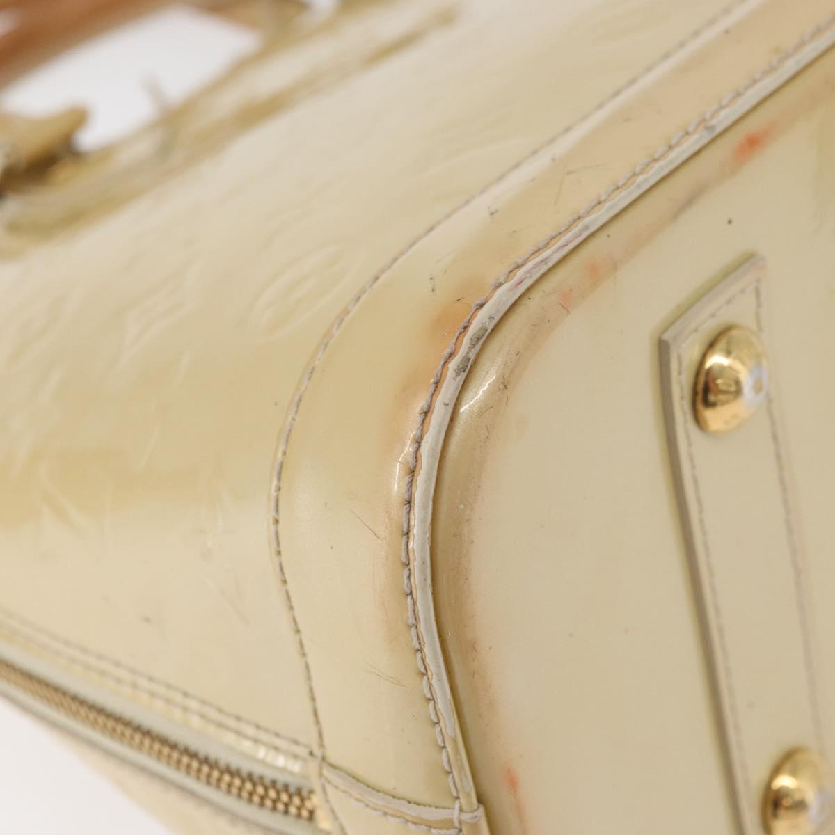 LOUIS VUITTON Monogram Vernis Alma PM Hand Bag Broncorail M91445 LV Auth bs35404
