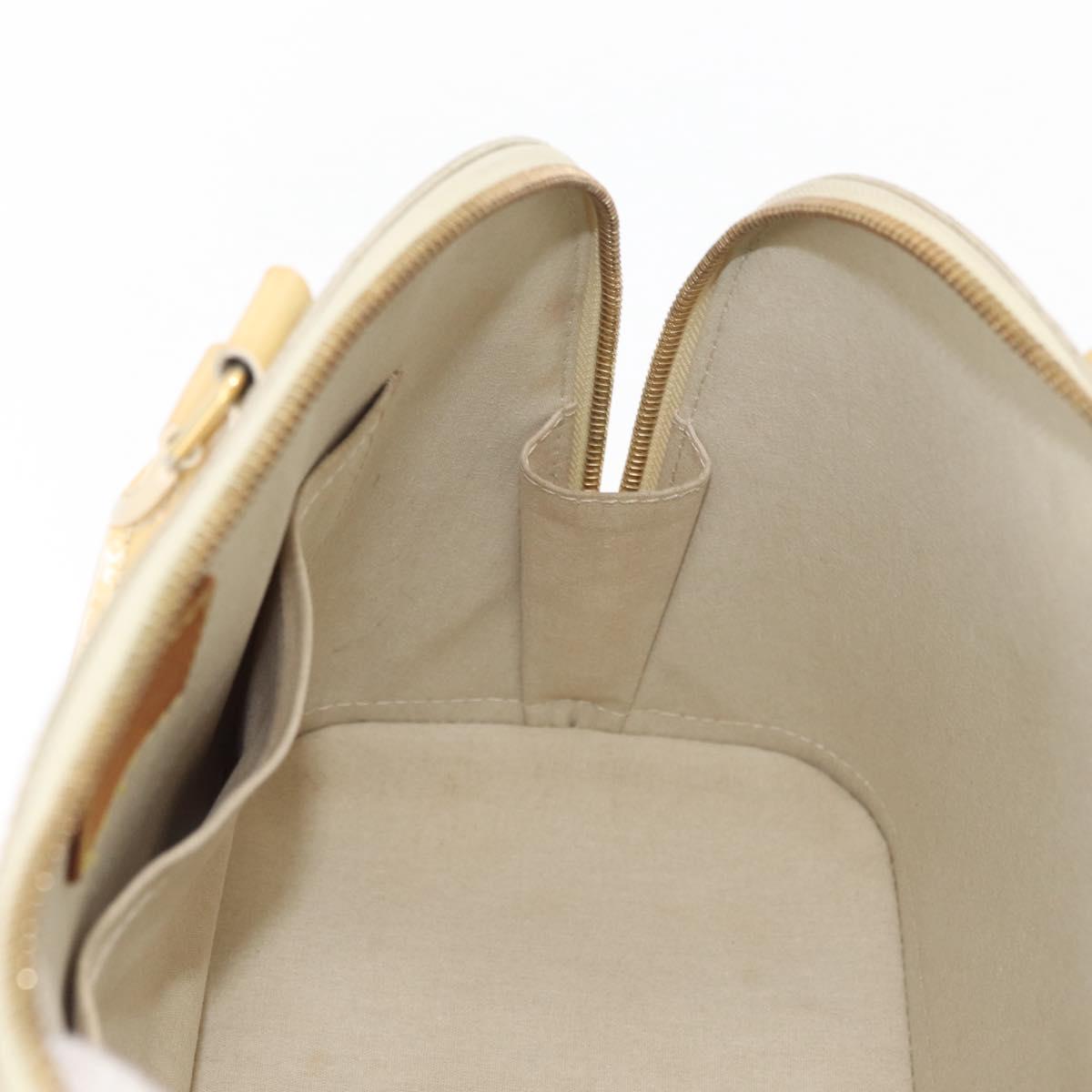 LOUIS VUITTON Monogram Vernis Alma PM Hand Bag Broncorail M91445 LV Auth bs35404