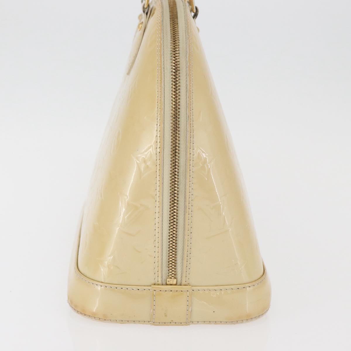 LOUIS VUITTON Monogram Vernis Alma PM Hand Bag Broncorail M91445 LV Auth bs35404