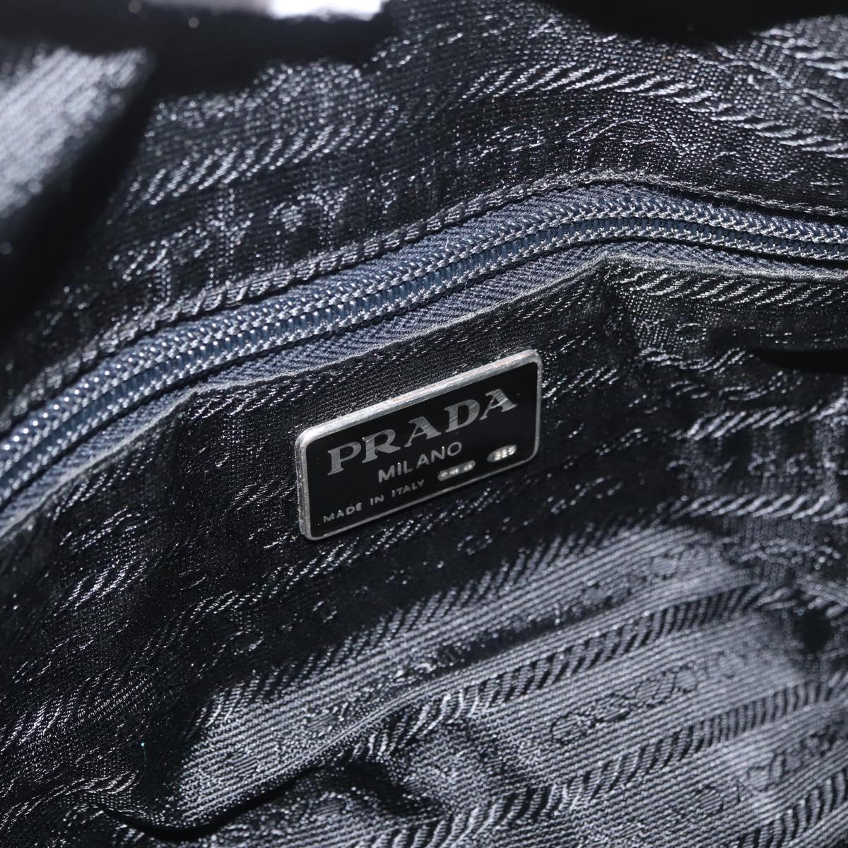 PRADA Chain Shoulder Bag Suede Gray Gold Auth bs35411