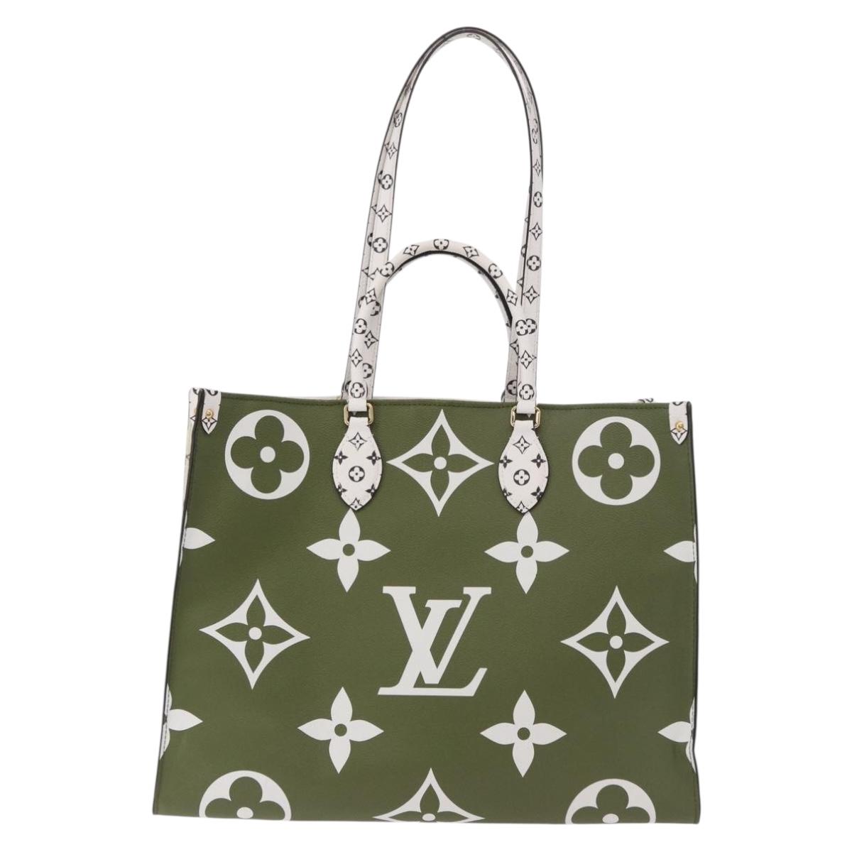 LOUIS VUITTON Monogram Giant On The Go GM Bag Khaki M44571 LV Auth bs35418SAM