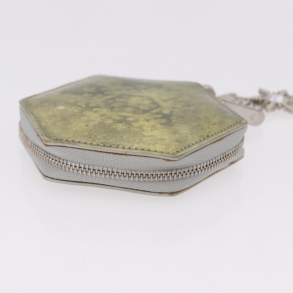 LOUIS VUITTON Vernis Porte Monnaie Flocon Purse Silver M58218 Auth bs35424