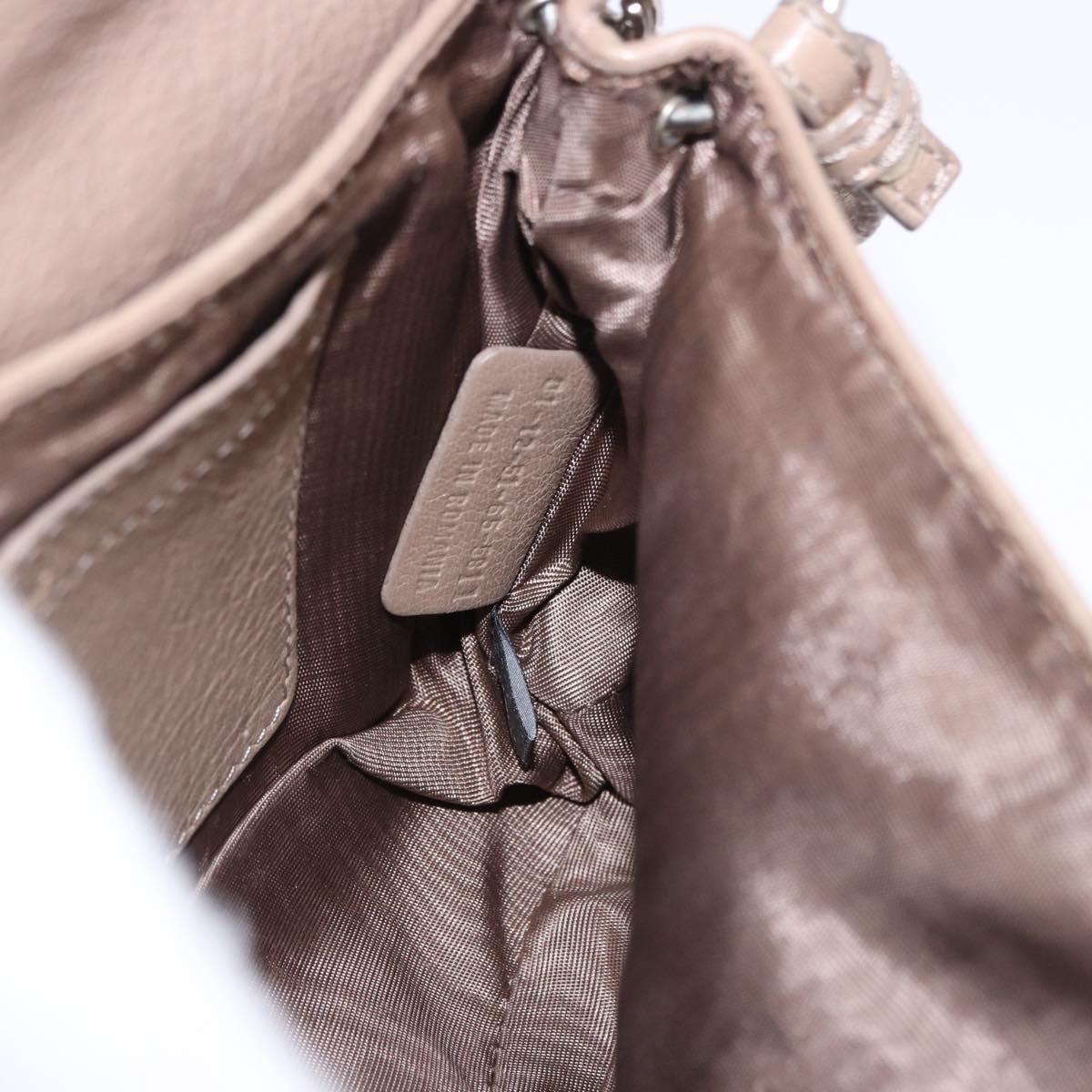 Chloe Lily Shoulder Bag Leather 2way Brown Gold Auth bs35434