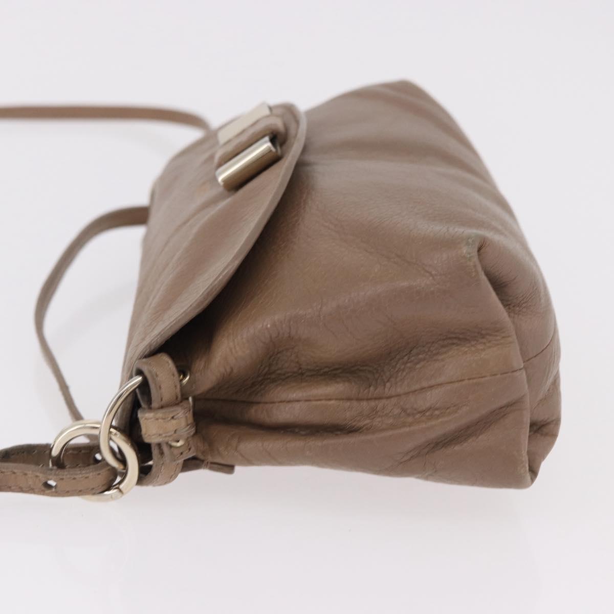 Chloe Lily Shoulder Bag Leather 2way Brown Gold Auth bs35434