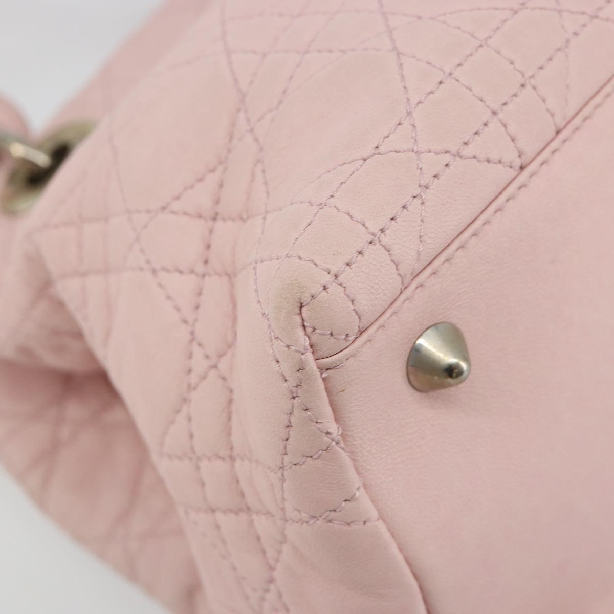 Christian Dior Canage Hand Bag 2way Pink Silver Auth bs35435A