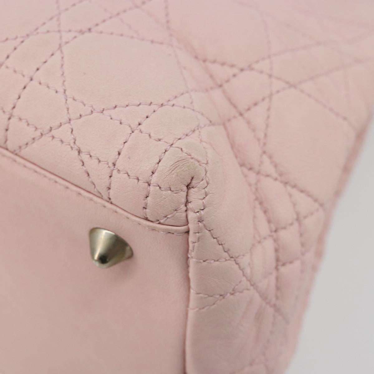 Christian Dior Canage Hand Bag 2way Pink Silver Auth bs35435A