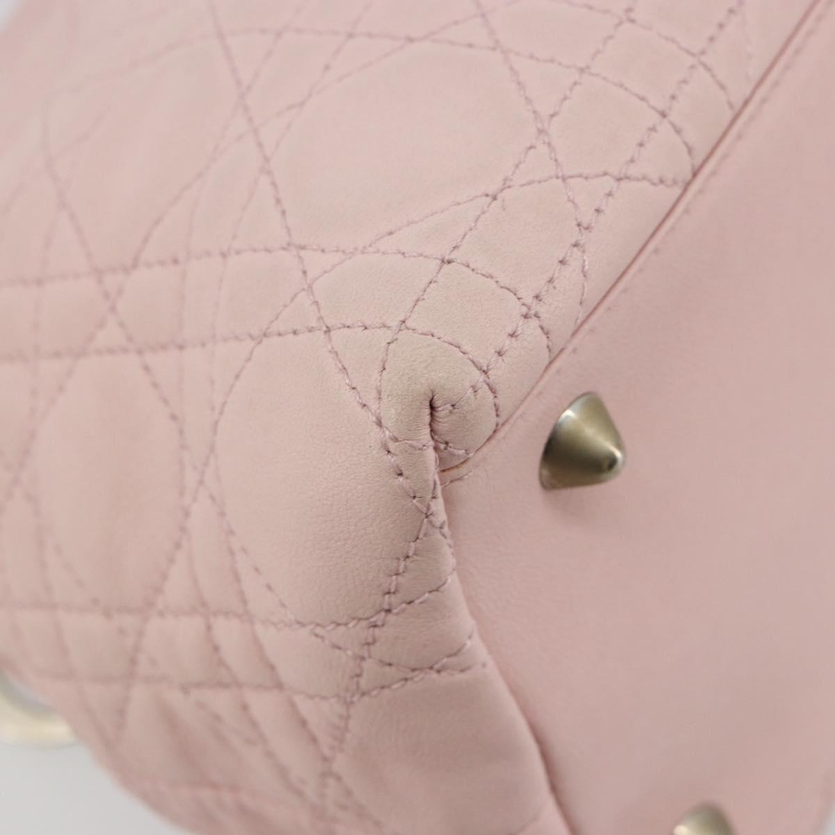 Christian Dior Canage Hand Bag 2way Pink Silver Auth bs35435A