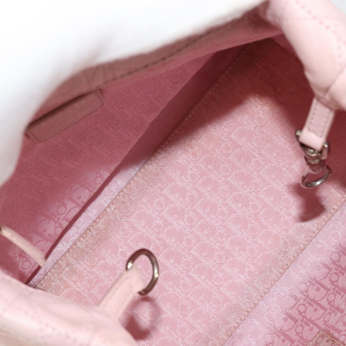 Christian Dior Canage Hand Bag 2way Pink Silver Auth bs35435A