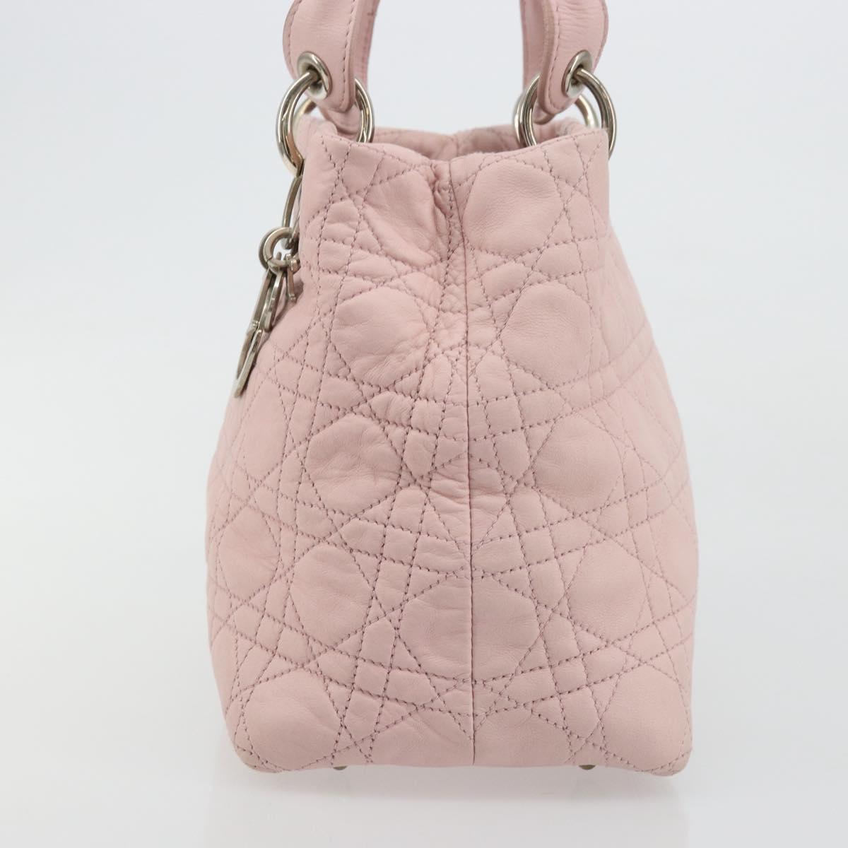 Christian Dior Canage Hand Bag 2way Pink Silver Auth bs35435A