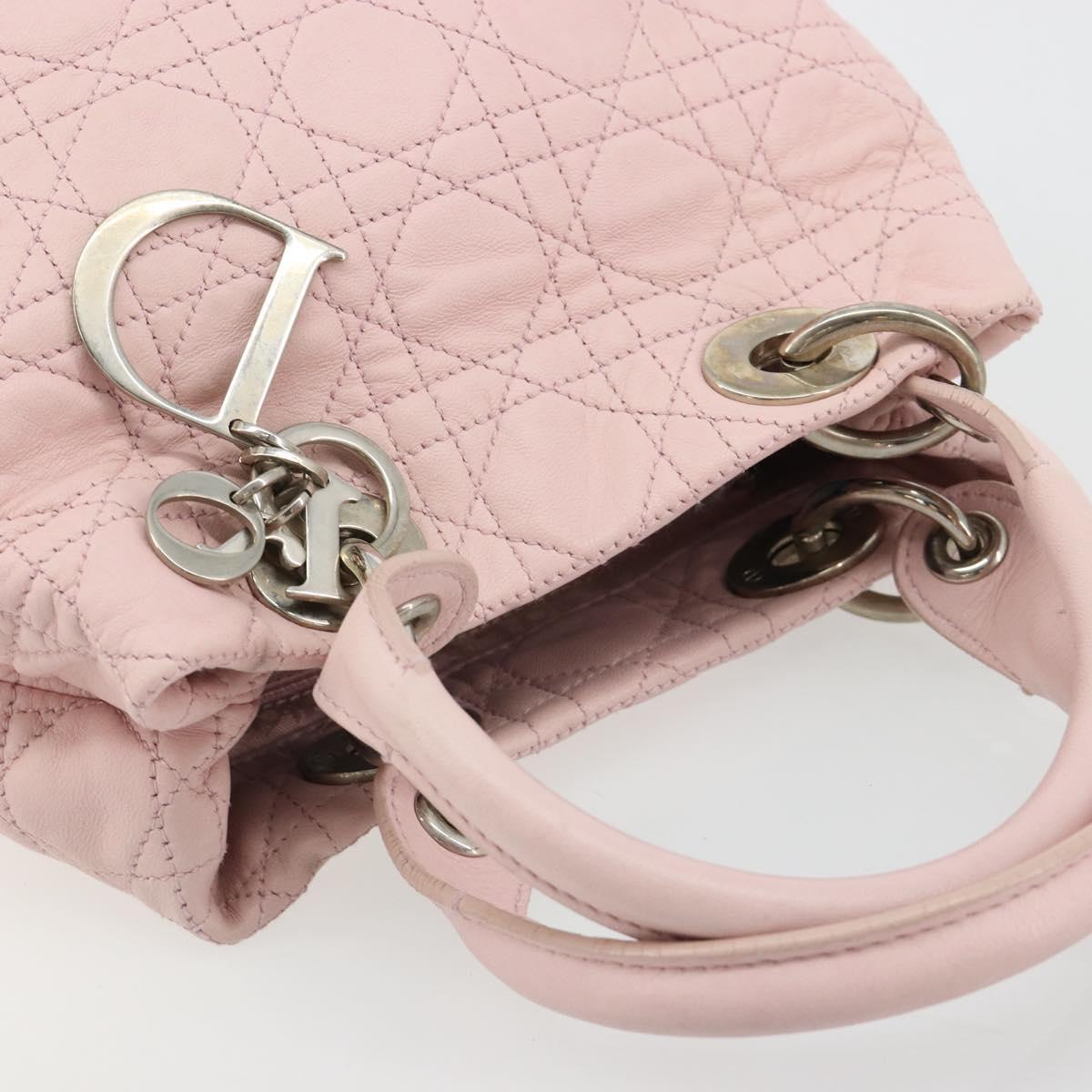 Christian Dior Canage Hand Bag 2way Pink Silver Auth bs35435A