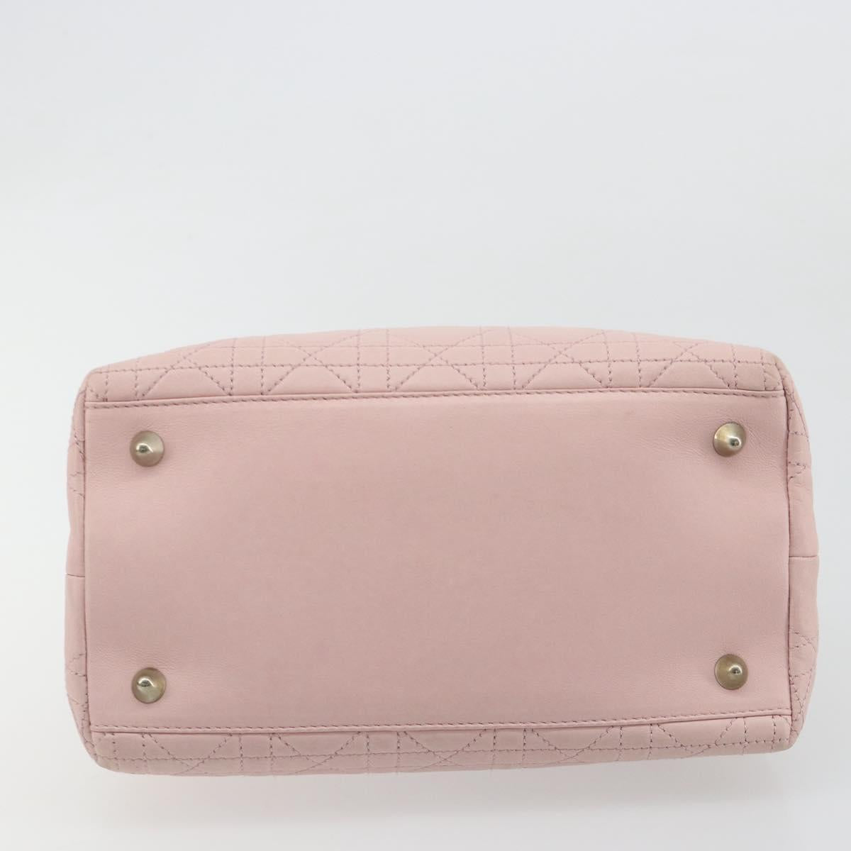 Christian Dior Canage Hand Bag 2way Pink Silver Auth bs35435A