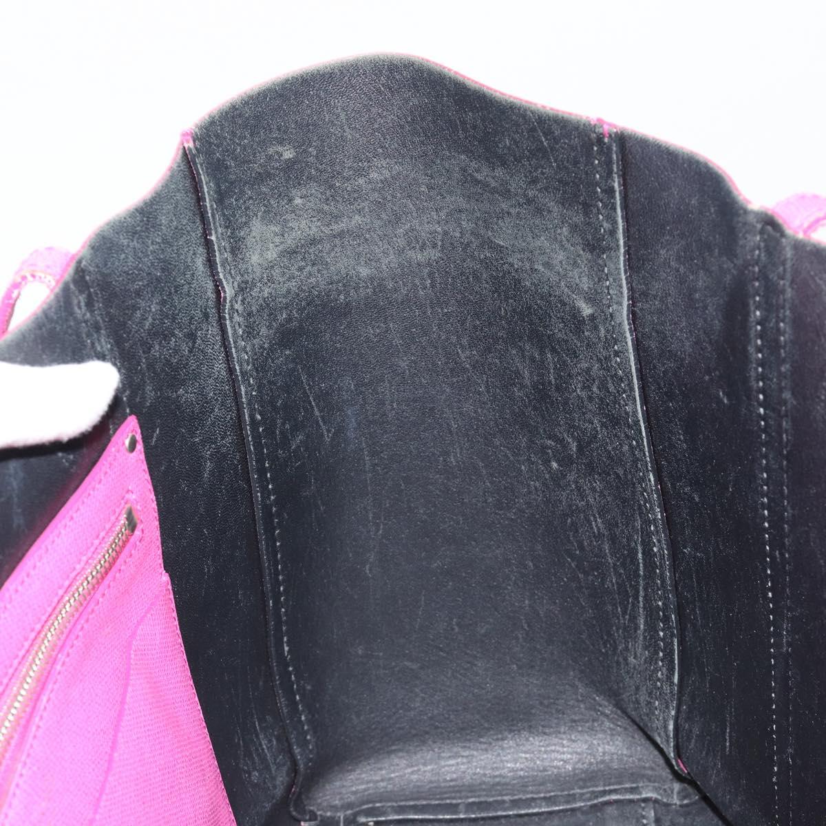 TIFFANY&Co. Tote Bag Leather Pink Silver Auth bs35436