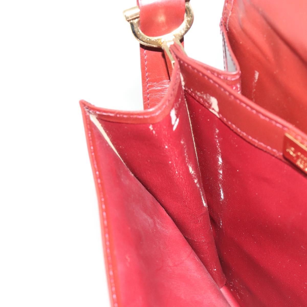 CARTIER Must Line Shoulder Bag Leather Bordeaux Gold Auth bs35445