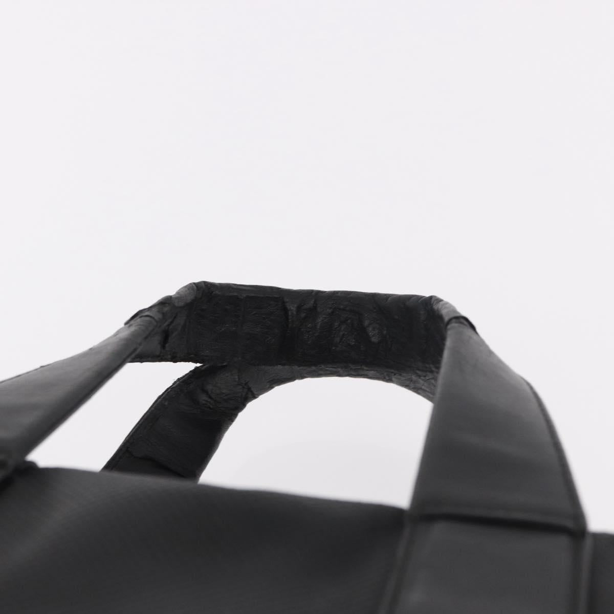 BOTTEGA VENETA Business Bag Leather Black Silver Auth bs35449