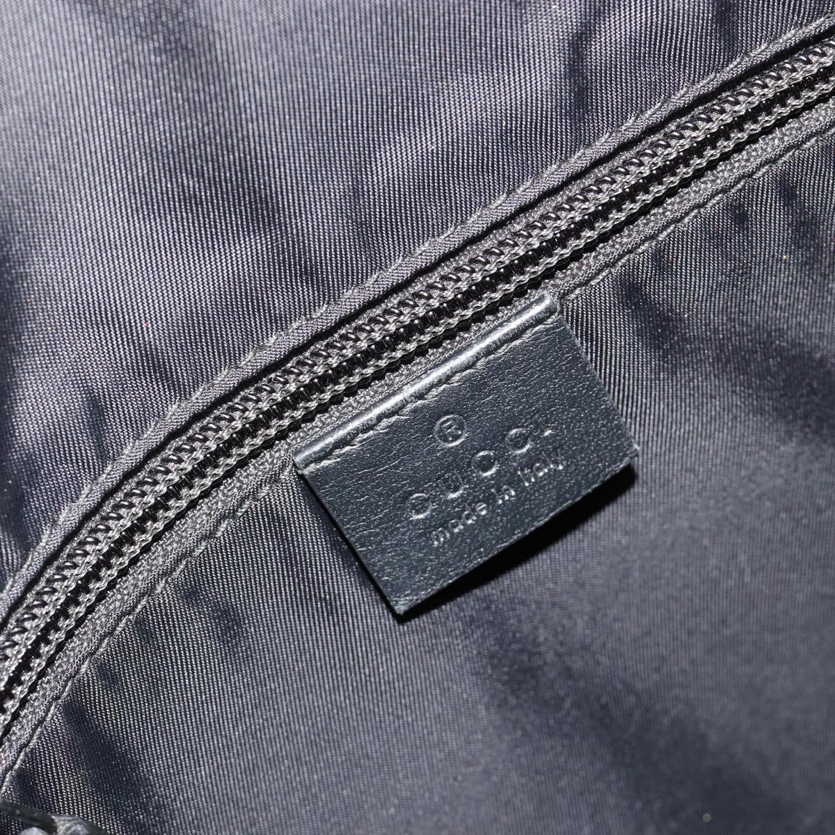 GUCCI GG Supreme Shoulder Bag PVC Black Silver 322279 Auth bs35450