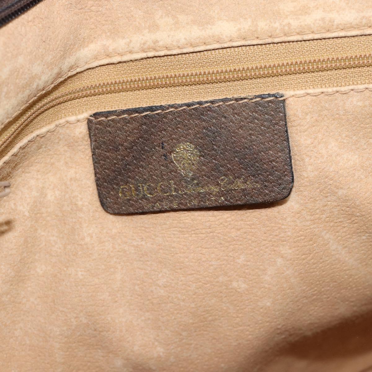 GUCCI GG Supreme Web Sherry Line Hand Bag PVC Beige Gold 010 378 Auth bs35454