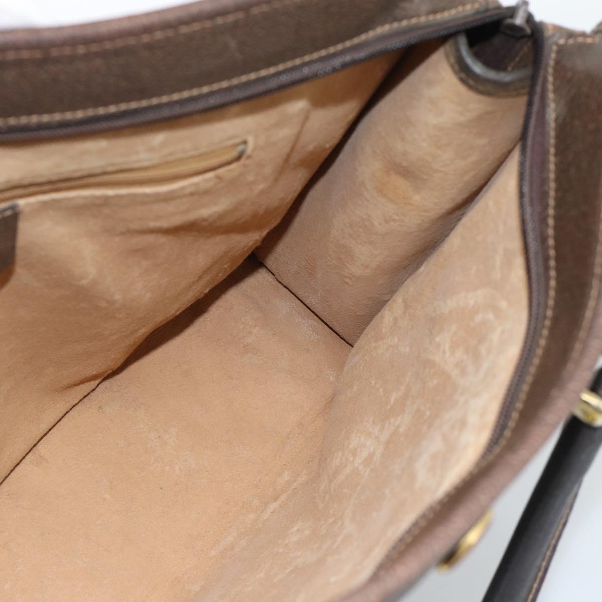 GUCCI GG Supreme Web Sherry Line Hand Bag PVC Beige Gold 010 378 Auth bs35454