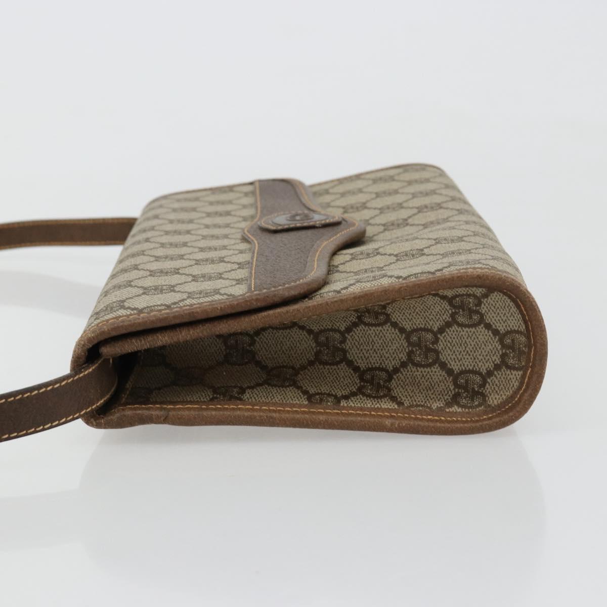 GUCCI GG Supreme Shoulder Bag PVC Beige Gold 004 161 0670 Auth bs35455