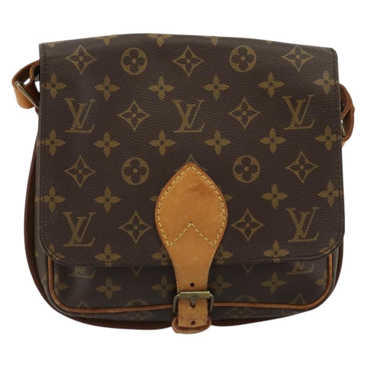 LOUIS VUITTON Monogram Cartouchiere MM Shoulder Bag M51253 LV Auth bs35460