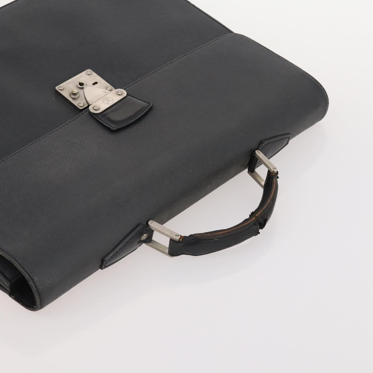 LOUIS VUITTON Taiga Serviette Kourad Business 2 Set Acajou Epicea Auth bs35468