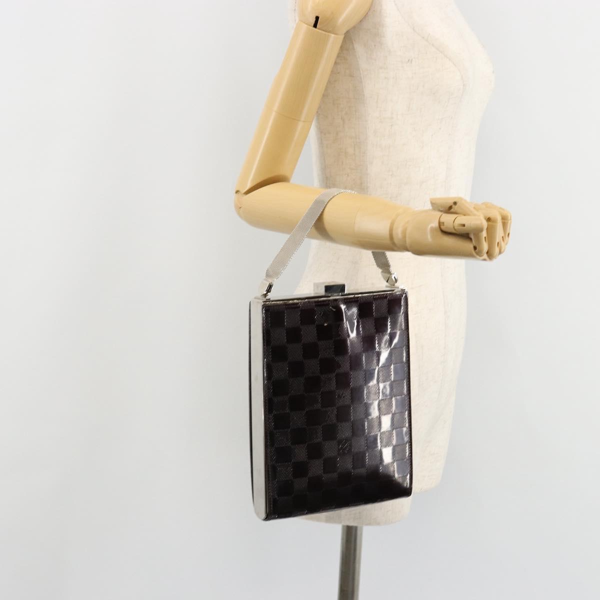 LOUIS VUITTON Damier Vernis Anju GM Hand Bag Red Carmine N92108 LV Auth bs35470
