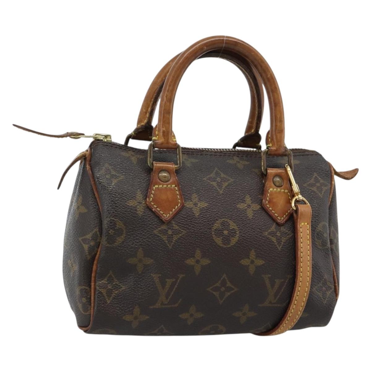 LOUIS VUITTON Monogram Mini Speedy Bandouliere Japon 88 Bag M99014 Auth bs35472