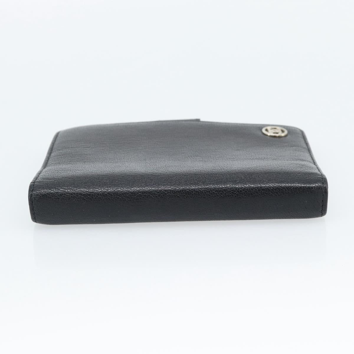 CHANEL Day Planner Cover Leather Black Silver CC Auth bs35476M