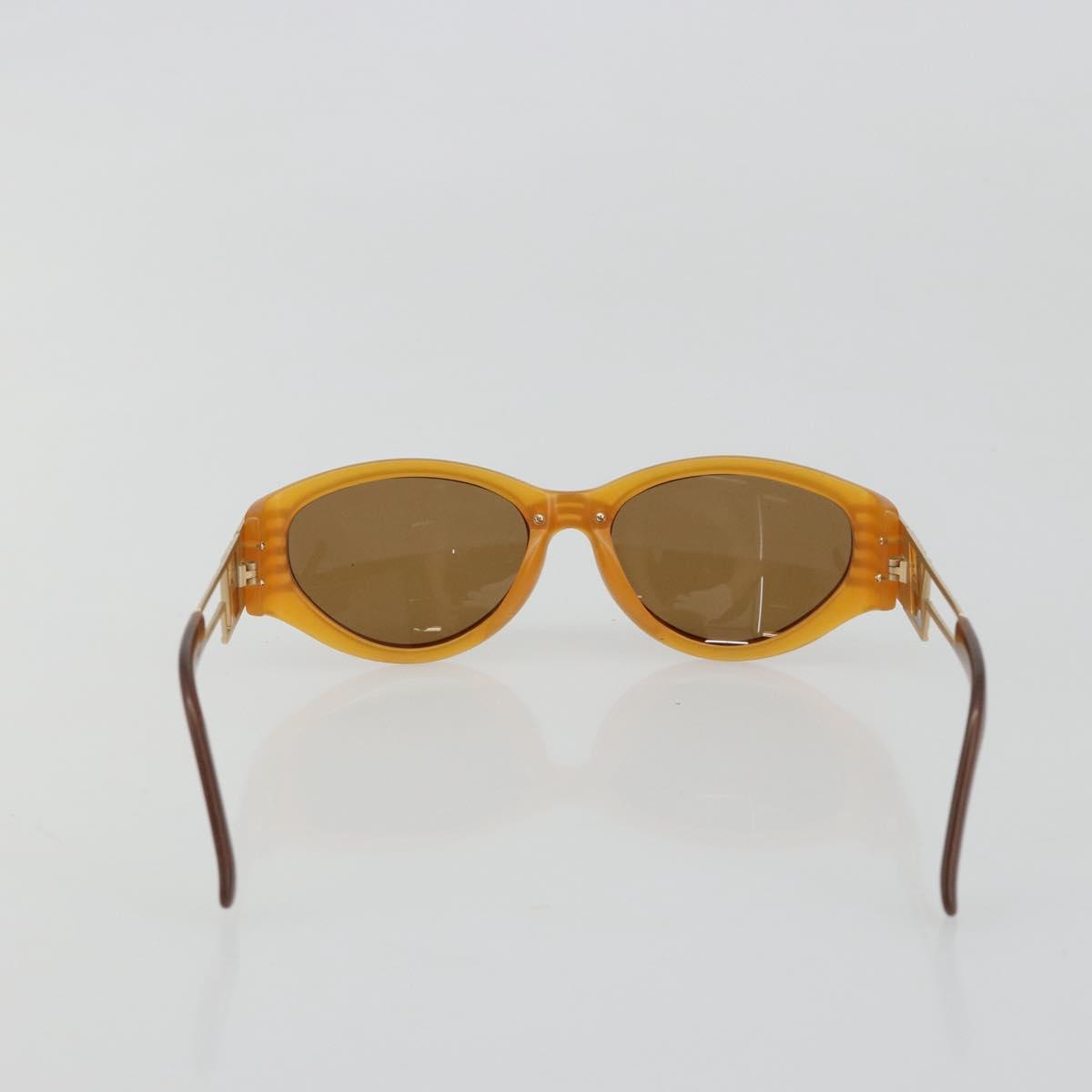 SAINT LAURENT Sunglasses Plastic Beige Gold Auth bs35478