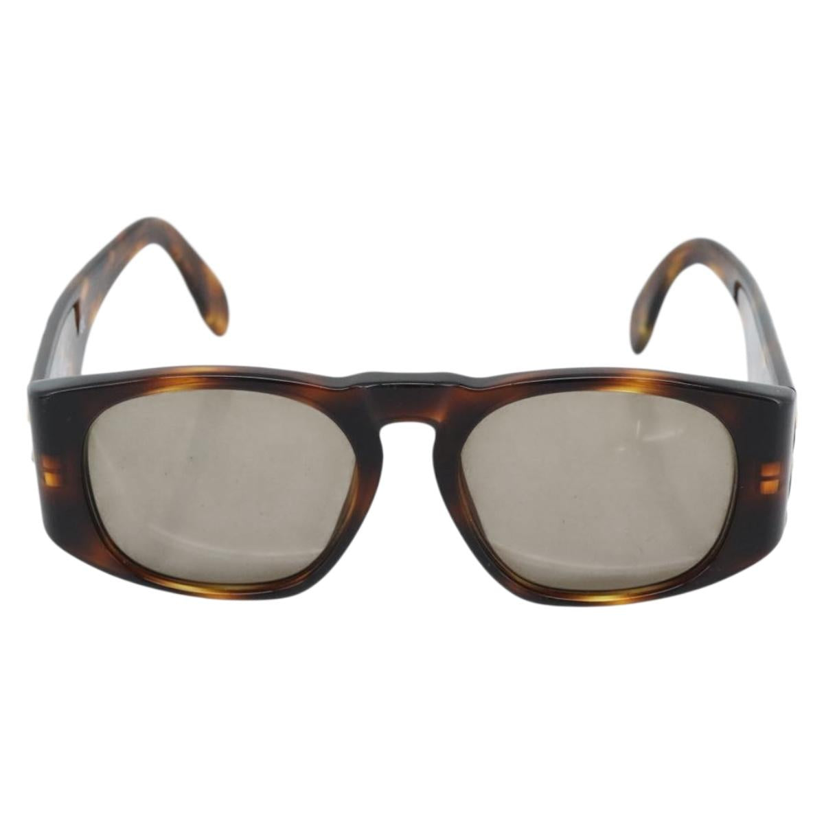 CHANEL Tortoise Pattern Sunglasses Plastic Brown Gold CC Auth bs35479