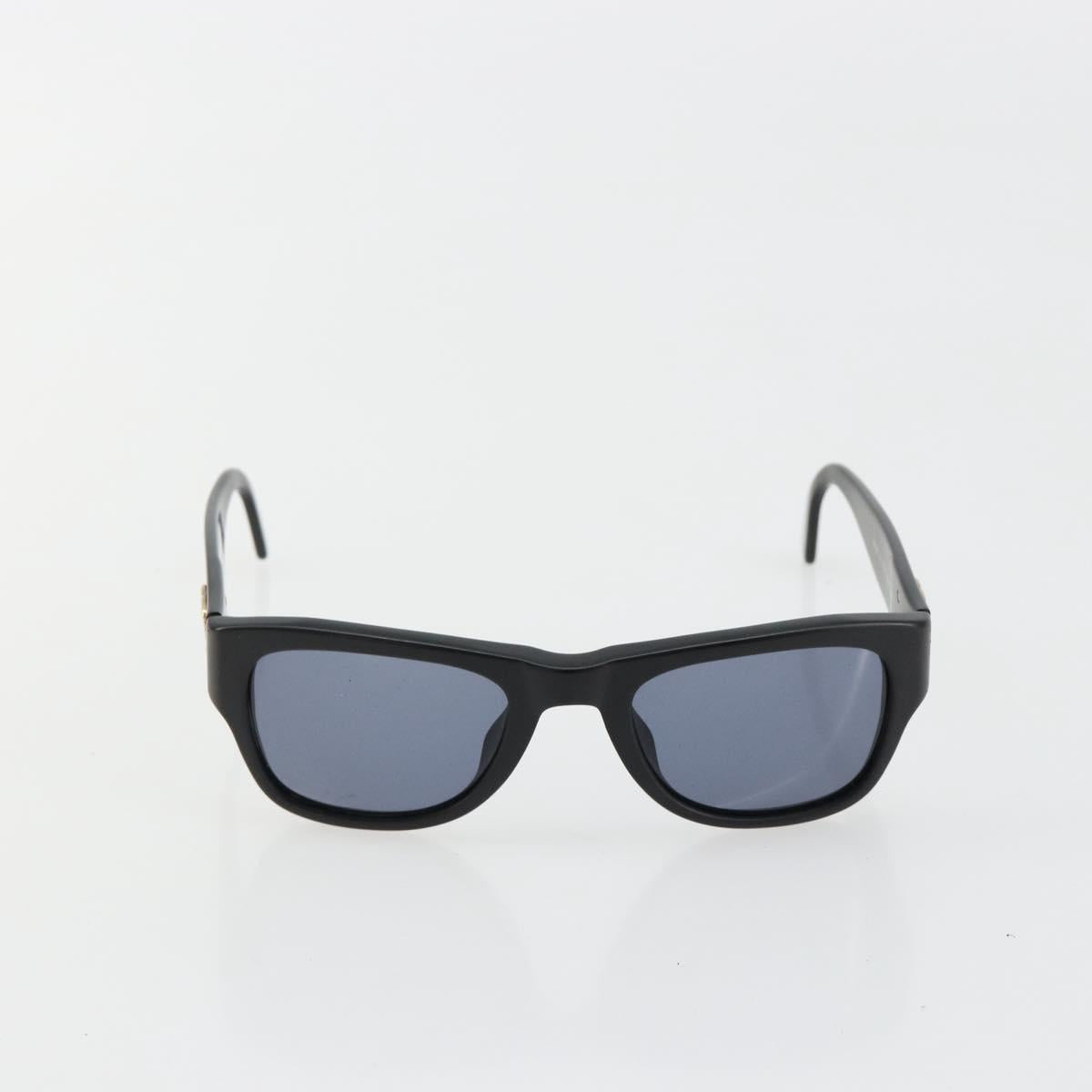 CHANEL Sunglasses Plastic Black Gold CC Auth bs35480