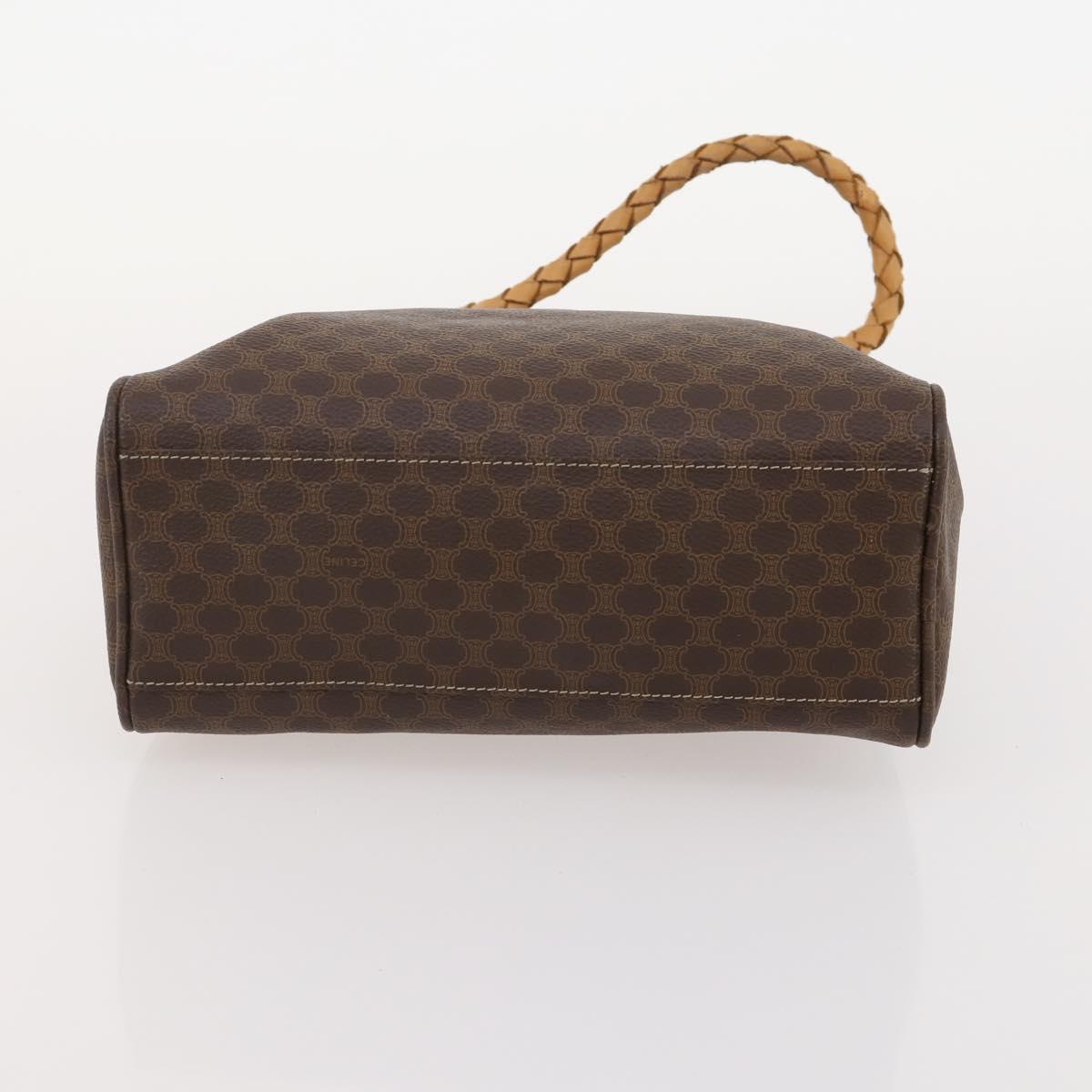 CELINE Macadam Canvas Hand Bag PVC Leather 3 Set Brown Auth bs35482