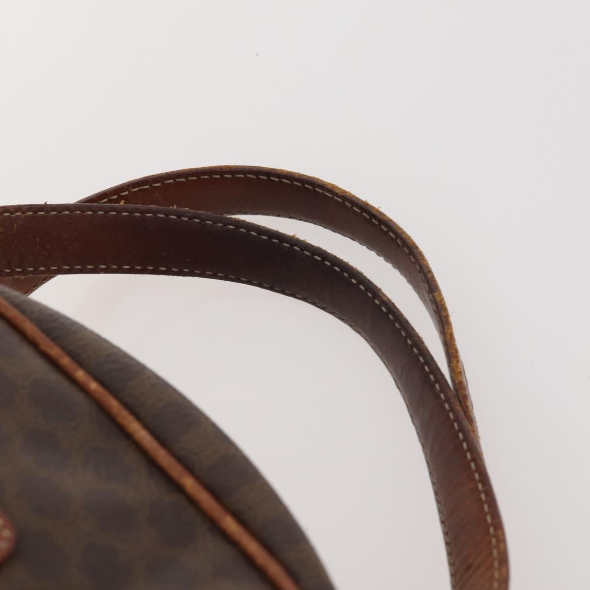 CELINE Macadam Canvas Hand Bag PVC Leather 3 Set Brown Auth bs35482
