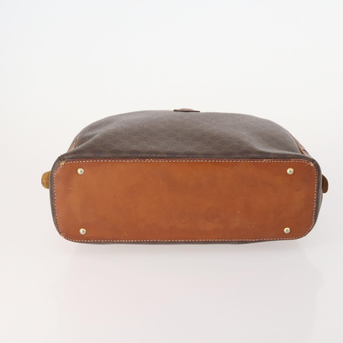 CELINE Macadam Canvas Hand Bag PVC Leather 3 Set Brown Auth bs35482