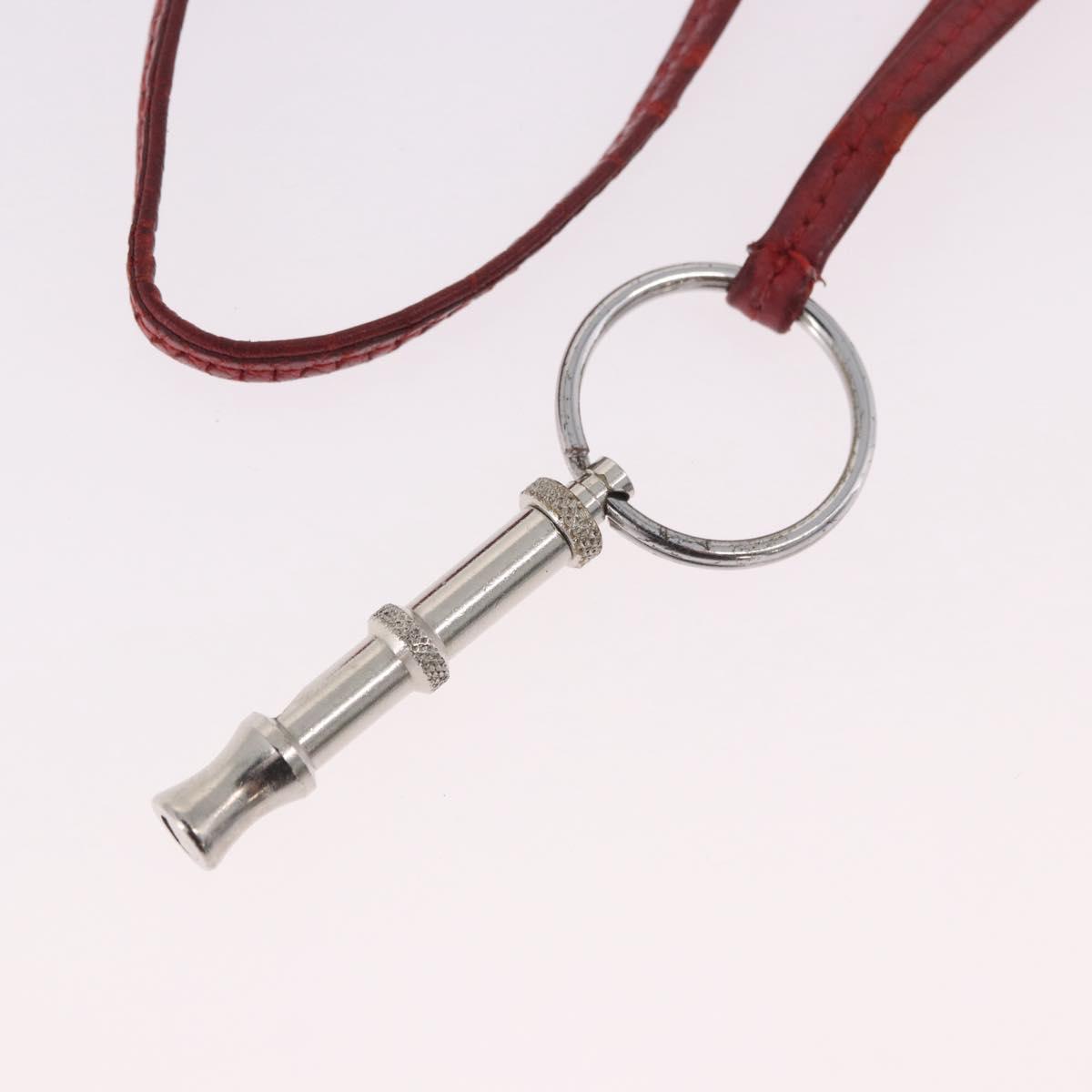 HERMES Whistle Charm metal Silver Auth bs35483