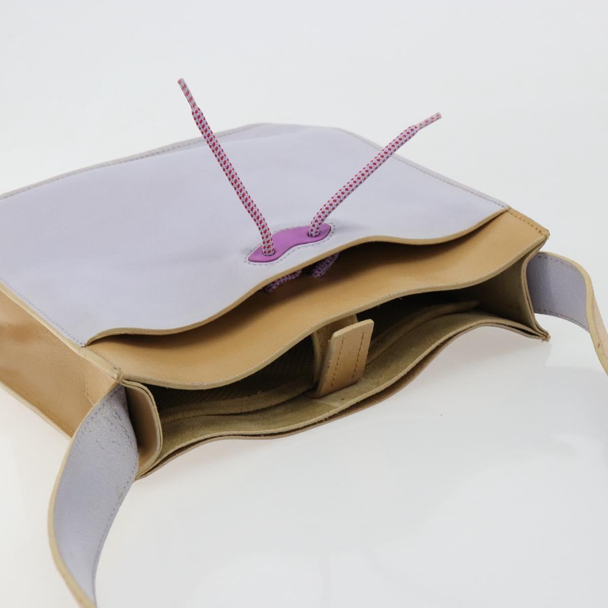 Miu Miu Shoulder Bag Leather Purple Auth bs35504