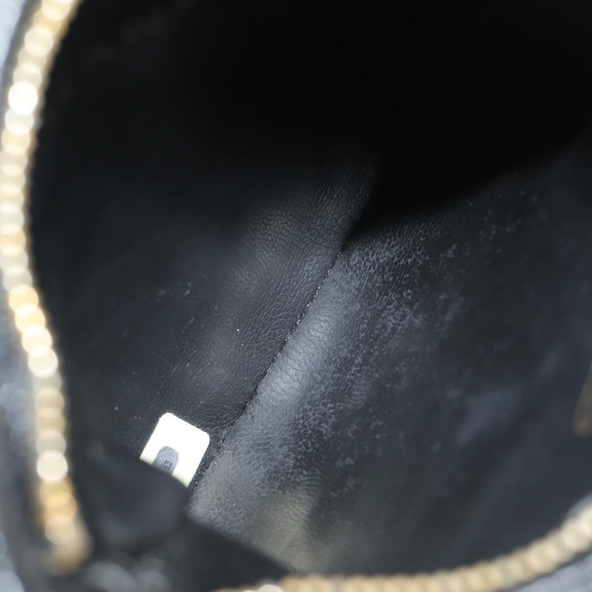 CHANEL Waist Bag Caviar Skin Black Gold CC Auth bs35525V