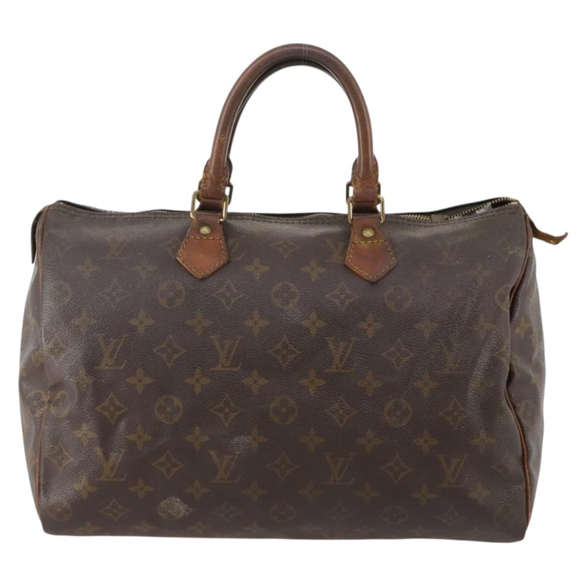 LOUIS VUITTON Monogram Speedy 35 Hand Bag M41524 LV Auth bs35533