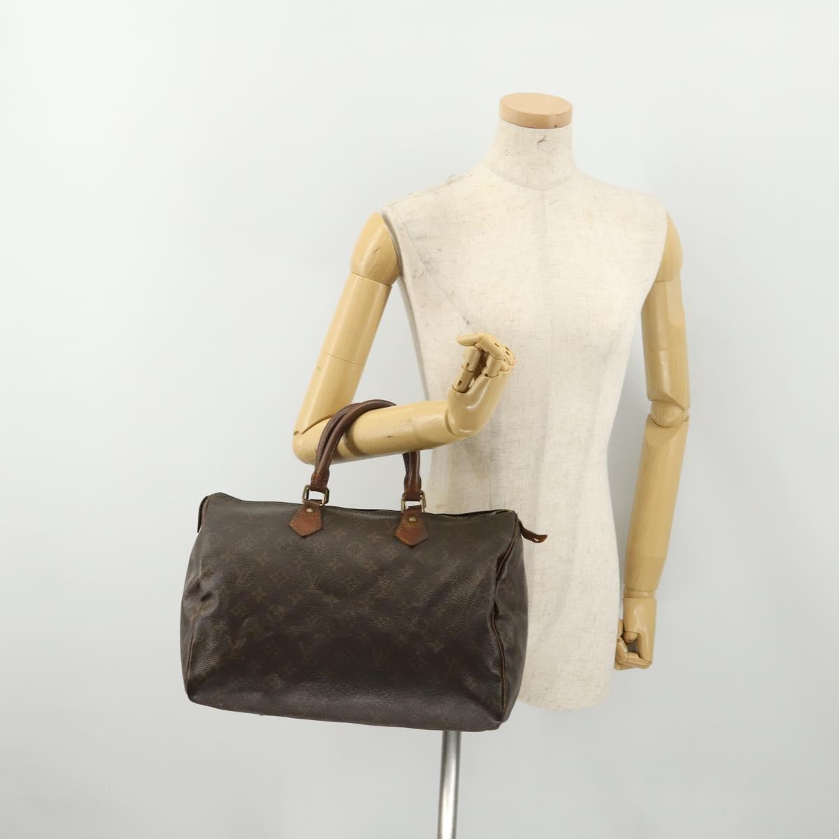 LOUIS VUITTON Monogram Speedy 35 Hand Bag M41524 LV Auth bs35533