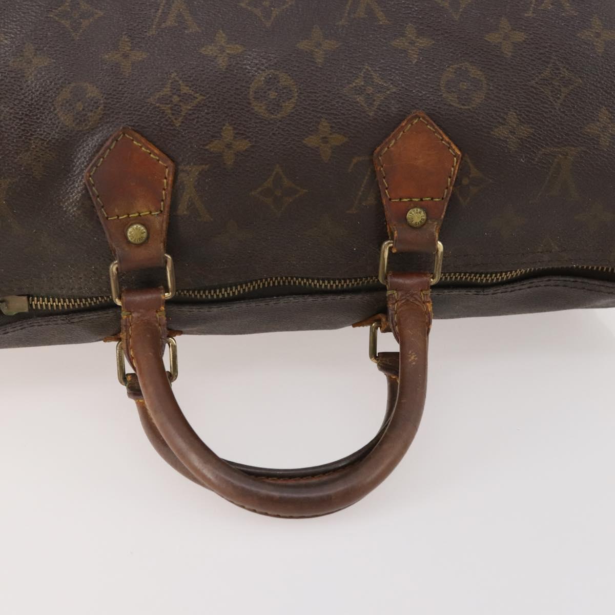 LOUIS VUITTON Monogram Speedy 35 Hand Bag M41524 LV Auth bs35533